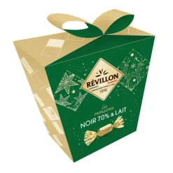 Pochette papillotes chocolat noir 70 % et chocolat au lait Révillon - 300 g