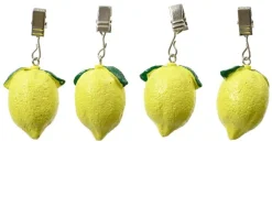 Poids de nappe fer coloris jaune en métal - 4 x 6 x 4 cm