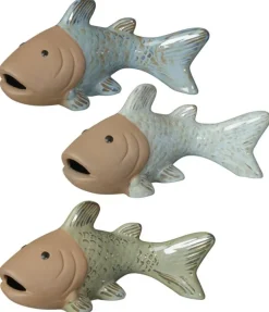 Poisson en terre cuite émaillée Deroma Bubble - 25 x 9 x 10 cm