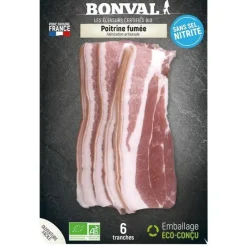 Poitrine fumée 6T sans sel nitrité - 160 gr
