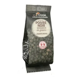 Poivre Noir en grains bio eco recharge 50g