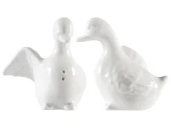 Poivrier porcelaine blanche forme Canard - 8 x 9 x 9 cm