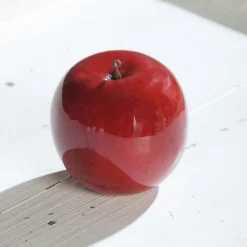 Pomme décorative rouge - Ø 7,5 cm