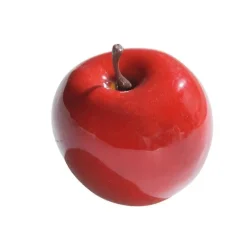 Pomme rouge artificielle décorative - Ø 6,5 cm