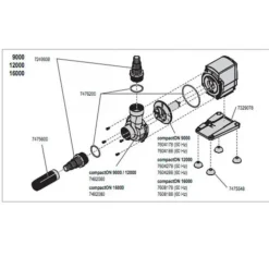 Pompe à eau compacte pour aquarium EHEIM Compact ON 16000 - débit 16000 L/h