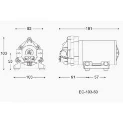 Pompe booster pour osmoseur, 50GPD - PRIME AQUATIC