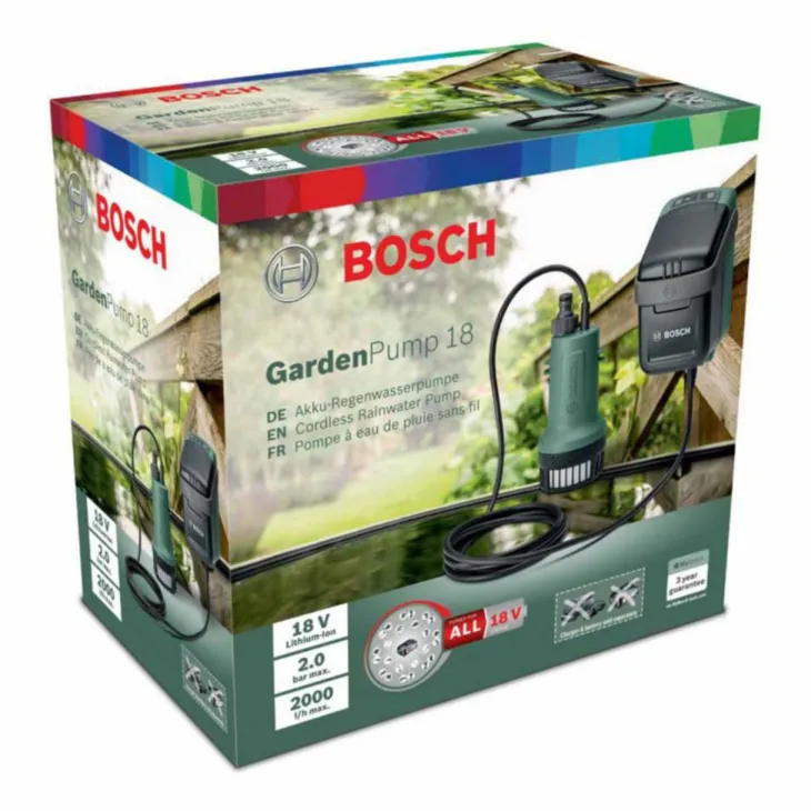 Pompe coloris vert GardenPump Bosch® - 18 V