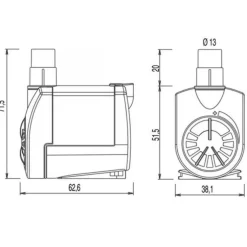 Pompe d'aquarium silencieuse, performante, NEWA - modèle New Jet NJ400 - capacité 400L/H