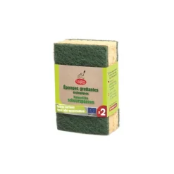 Éponges grattantes écologiques La Droguerie Écologique - lot de 2