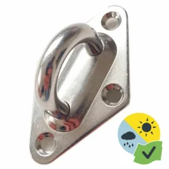 Pontet pour voile d'ombrage coloris gris en inox Gard&Rock - Ø 8 mm