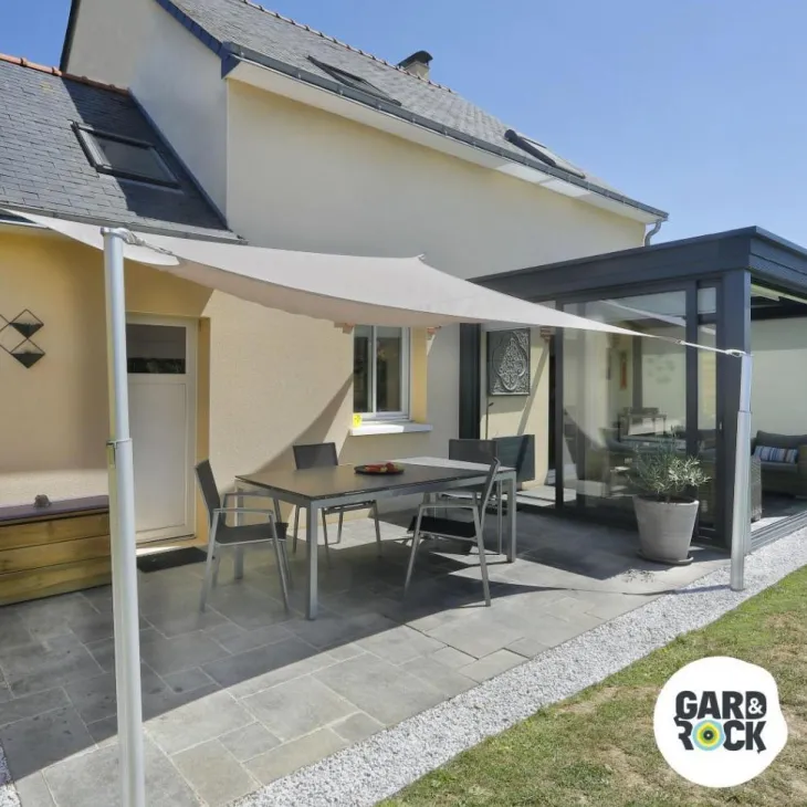 Pontet pour voile d'ombrage coloris gris en inox Gard&Rock - Ø 8 mm