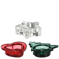 Porte bougie en verre - 7,5 x 6,5 x 2 cm