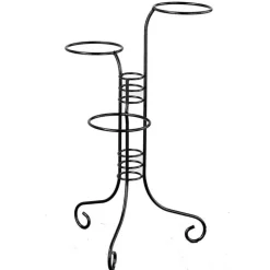 Porte-plantes 3 pots gris