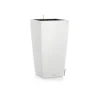 Pot à réserve d'eau blanc Lechuza Cubico Color kit complet - 22 x 22 x 41 cm