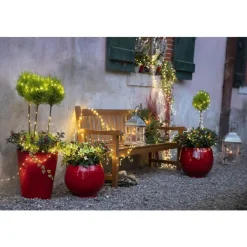 Pot Bahia coquelicot H 31 x Ø 25 cm