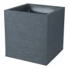 Pot carré Graphit anthracite L.40 x l.40 x H.40 cm