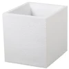 Pot carré Graphit blanc L.40 x l.40 x H.40 cm