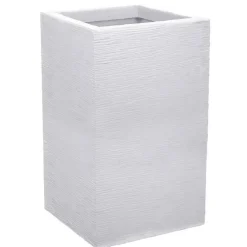 Pot carré haut gris galet Eda Graphit Up - 29,5 x 29,5 x 49,5 cm