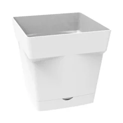 Pot carre Toscane Blanc L17,4 x l17,4 x H17