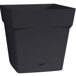 Pot carre Toscane Gris anthracite L17,4 x l17,4 x H17