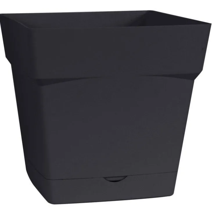 Pot carre Toscane Gris anthracite L17,4 x l17,4 x H17