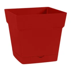 Pot carre Toscane Rouge rubis L17,4 x l17,4 x H17