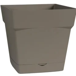 Pot carre Toscane Taupe L17,4 x l17,4 x H17