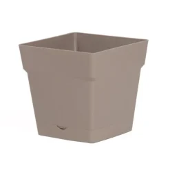 Pot carre Toscane Taupe L17,4 x l17,4 x H17