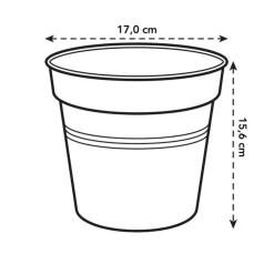 Pot 17cm Green Basics Elho noir