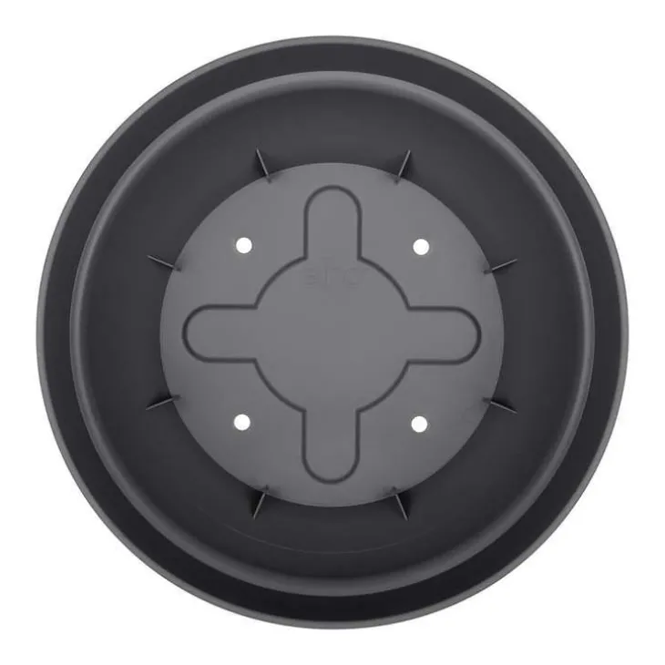 Pot coupe en plastique gris anthracite Elho Vibia - Ø 34 cm