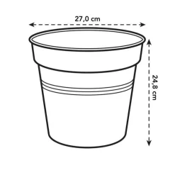Pot de culture Green Basics vert - Ø27 x H24,8