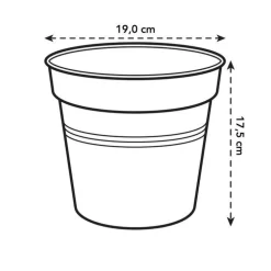 Pot de culture Green Basics vert - Ø19 x H17,5
