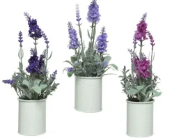 Pot de lavande coloris violet - 10 x 10 x 26 cm