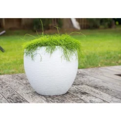 Pot egg Graphit blanc cérusé D50 x H45