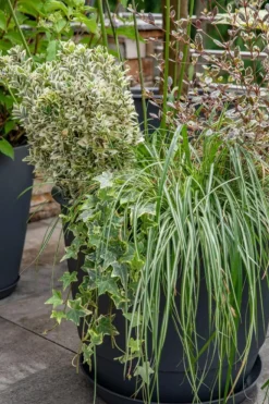 Pot en matière recyclée coloris anthracite Poetic Joy 40 - Ø 38,6 x H 31,2 cm