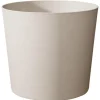 Pot en matière recyclée coloris blanc calcaire Poetic Elément conique 40 L - Ø 39,1 x H 32 cm