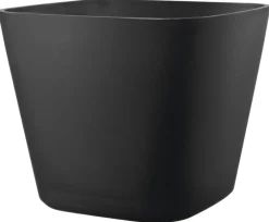 Pot en plastique injecté coloris gris Deroma Origin Quadro anthracite - 28 x 28 x 23,5 cm