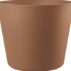 Pot en plastique injecté coloris rouge Deroma Origin Vaso cotto - Ø 38 x H 31,8 cm