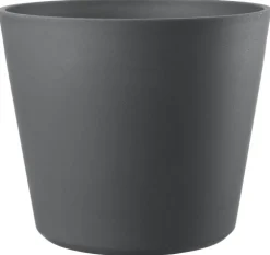 Pot en plastique injecté coloris gris Deroma Origin Vaso grigio à roulettes - Ø 78 x H 64 cm