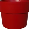 Pot en plastique recyclé coloris rouge Rubis Cocoripot 35 L - Ø 43 x H 33,5 cm