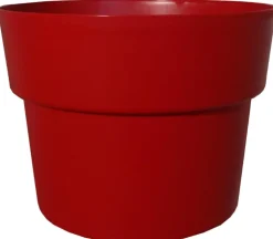 Pot en plastique recyclé coloris rouge Rubis Cocoripot 35 L - Ø 43 x H 33,5 cm