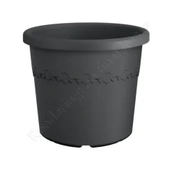 Pot en plastique recyclé gris anthracite Elho Algarve Cilindro - Ø 40 x H 33 cm