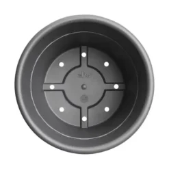 Pot en plastique recyclé gris anthracite Elho Algarve Cilindro - Ø 48 x H 40 cm