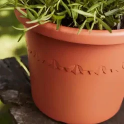 Pot en plastique recyclé Terra Elho Algarve Cilindro - Ø 29,2 x H 24,6 cm