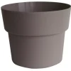 Pot en plastique recyclé taupe Cocoripot 2 L - Ø 17 x H 12 cm