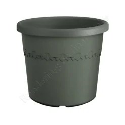 Pot en plastique recyclé vert thyme green Elho Algarve Cilindro - Ø 48 x H 40 cm