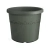 Pot en plastique recyclé vert thyme green Elho Algarve Cilindro - Ø 40 x H 33 cm