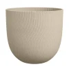 Pot en polypropylène beige champignon Elho Sereh Round - Ø 29,5 x 25,3 cm