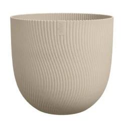 Pot en polypropylène beige champignon Elho Sereh Round - Ø 39 x 33,3 cm