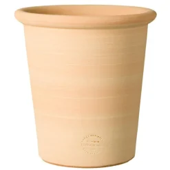 Pot en terre cuite claire Terrablanca Tubo S/3 - Ø 24 x H 25 cm